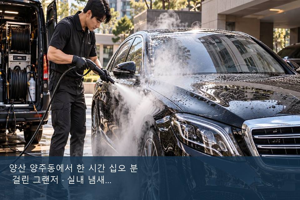양산 양주동에서 한 시간 십오 분 걸린 그랜저 · 실내 냄새를 연 기록