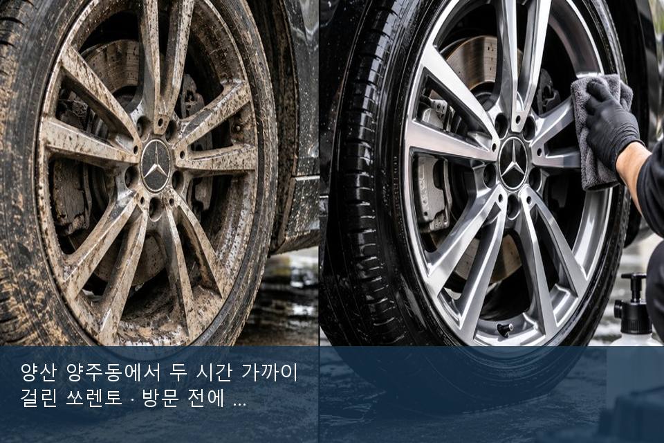 양산 양주동에서 두 시간 가까이 걸린 쏘렌토 · 방문 전에 확인한 것